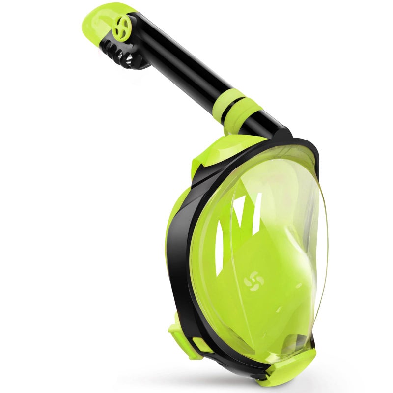 Greatever G2 Full Face Snorkel Mask with Latest Dry Top System,Foldable 180 Degree Panoramic View Snorkeling Mask with Camera Mount,Safe Breathing,Anti-Leak&Anti-Fog - Image 1